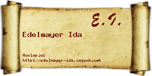 Edelmayer Ida névjegykártya